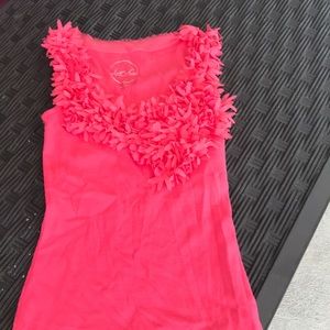 Inc floral appliqué tank